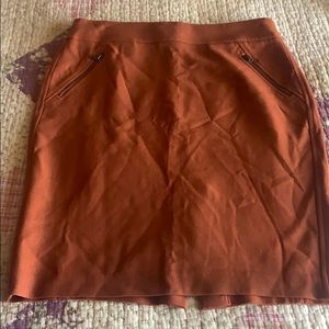 Burnt orange loft skirt
